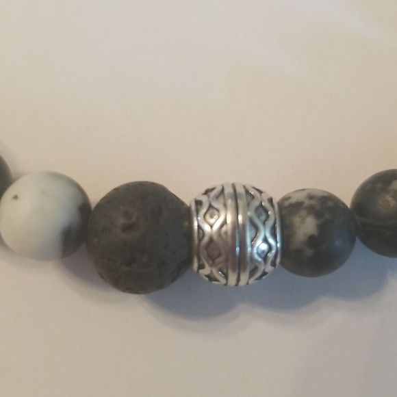 Zebra Stone Mens 8" Expansion Bracelet New Custom Made 6mm Balance Your Life - Picture 2 of 9